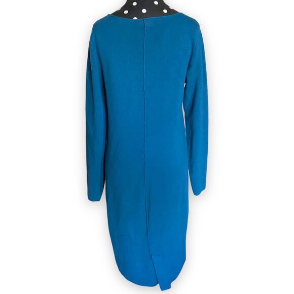 J. Jill Womens Dress Size Small Persian Blue Teal Sweater Viscose Wool Blend NEW - Picture 2 of 5